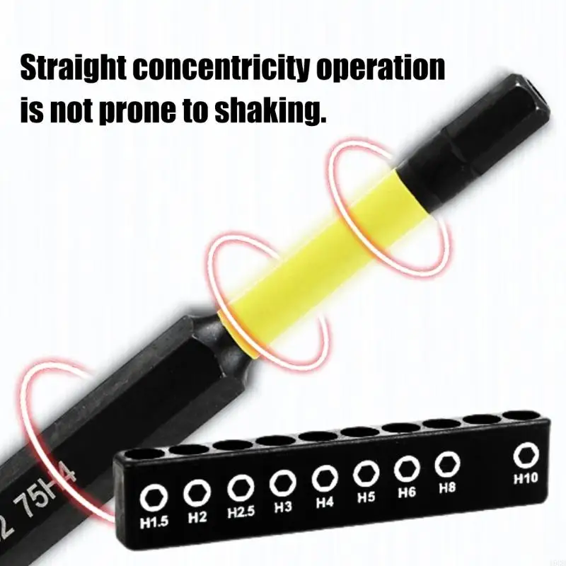 9pcs Head Allen Wring Bohrbit 1/4 Shank Screwdriver Bit