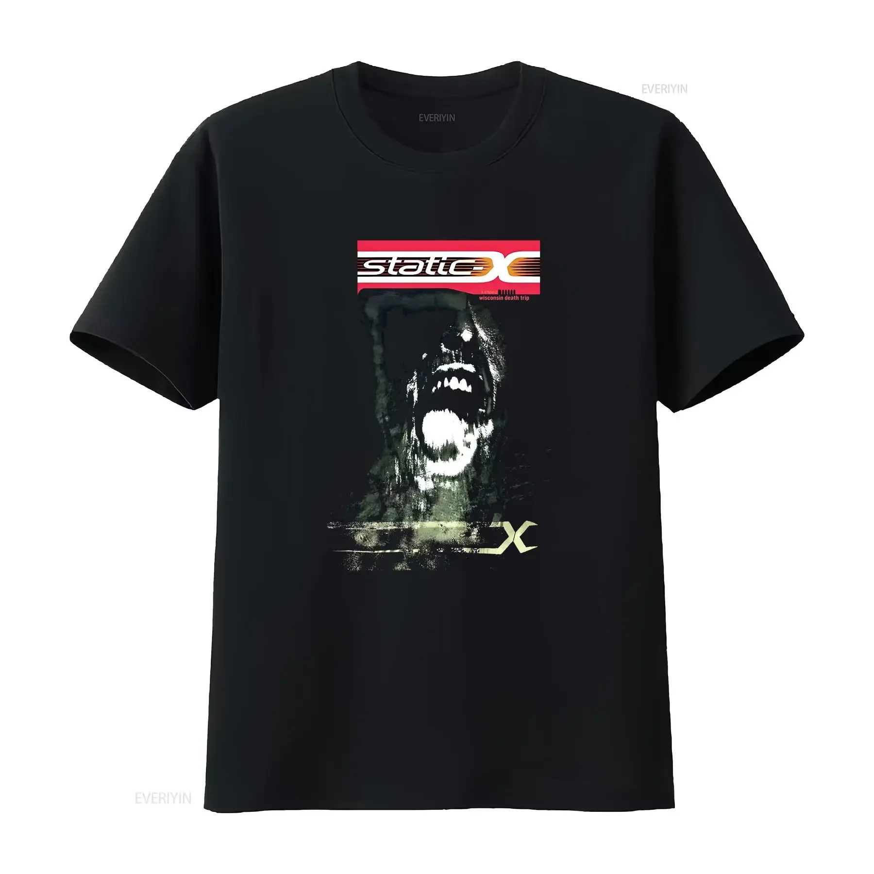 Static X Wisconsin Death Trip Metal Band Black T shirt Sz S vintage Washed Top For Everyday Wear Casual streetwear Soft homme