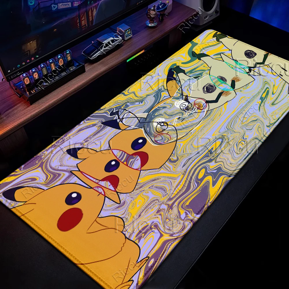 XXL Mousepad Laptop Japan Cool Anime Mouse Pad Large pokemon Mimikyu Gaming Mat Gamer PC Cabinet Keyboard Rug Desk Accessories