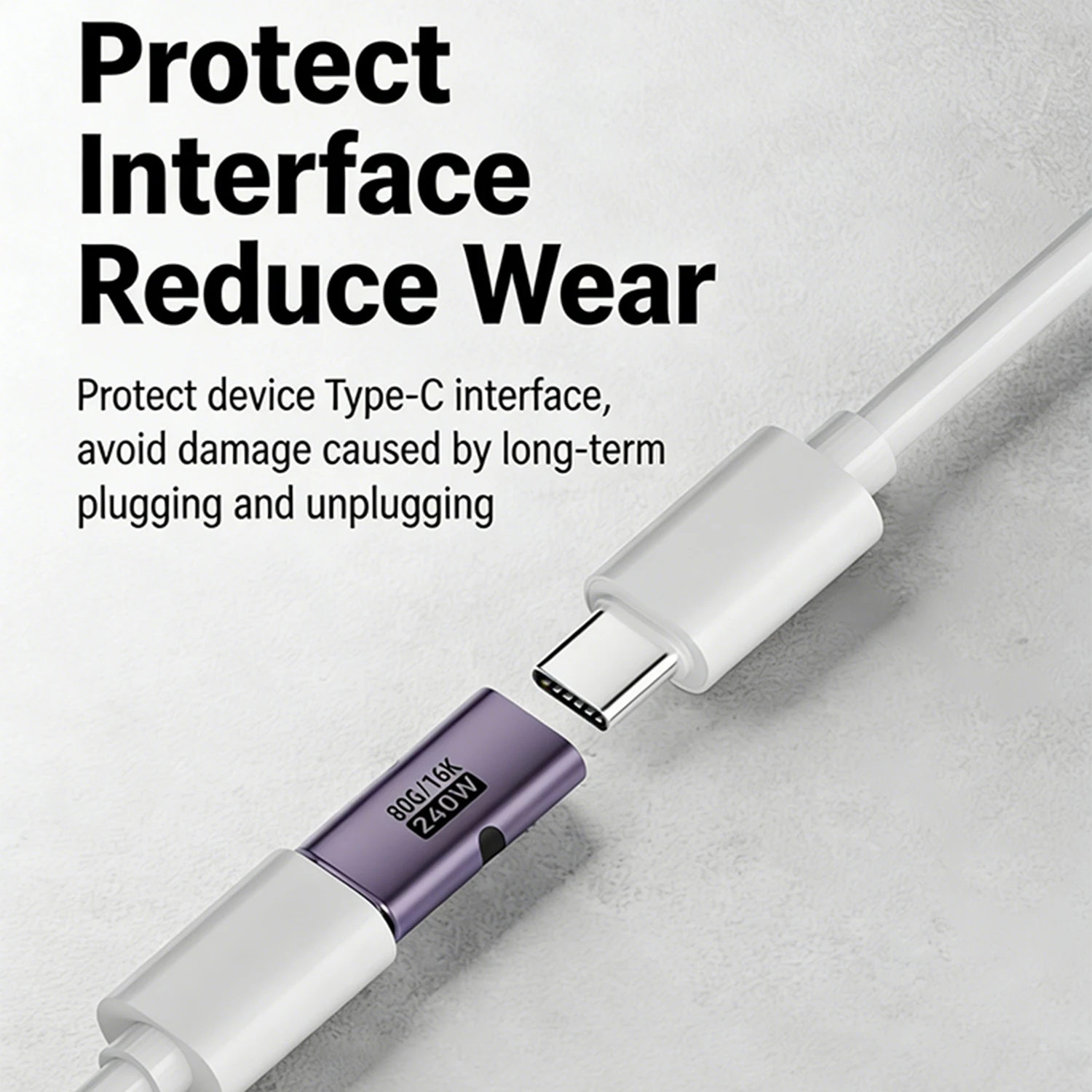 2pcs PD 240W USB C Female to Female Adapter Connector 80Gbps Coupler Type C Extender with 16K@60Hz Video Aluminum
