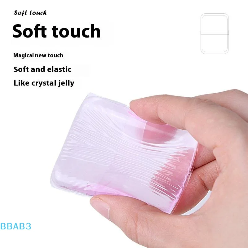 Kwadratowa, miękka gąbeczka do pudru, żelowa silikonowa gąbeczka do pudru do kosmetyków, podkładu do twarzy, kremu BB, bez pochłaniania pudru, narzędzie do makijażu.