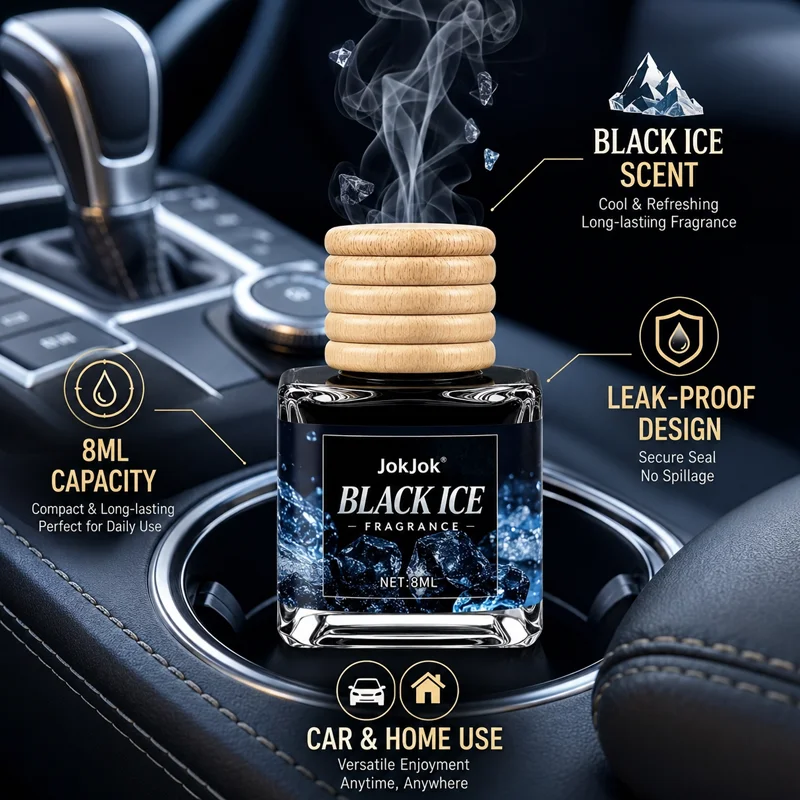 Long-lasting Car aroma Air Freshener Ventilation Clip - Essential Oil Fragrance Deodorant, 8ML per Bottle, Alcohol-free