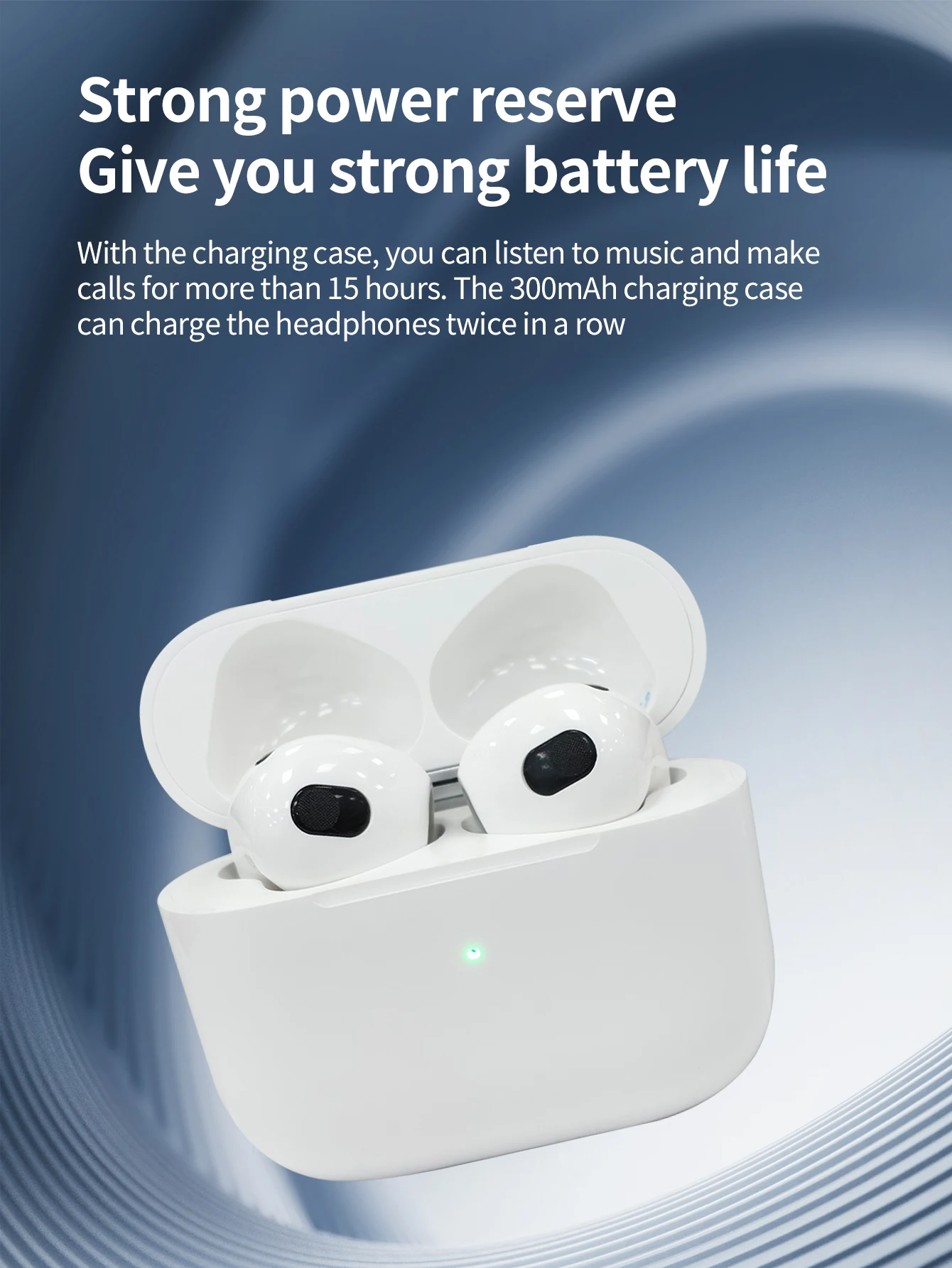 سماعة رأس بلوتوث من Airs Pod، سماعة رأس لاسلكية، سماعة بلوتوث، بطارية طويلة، تحكم باللمس، شحن لاسلكي لجميع الهواتف الذكية #4