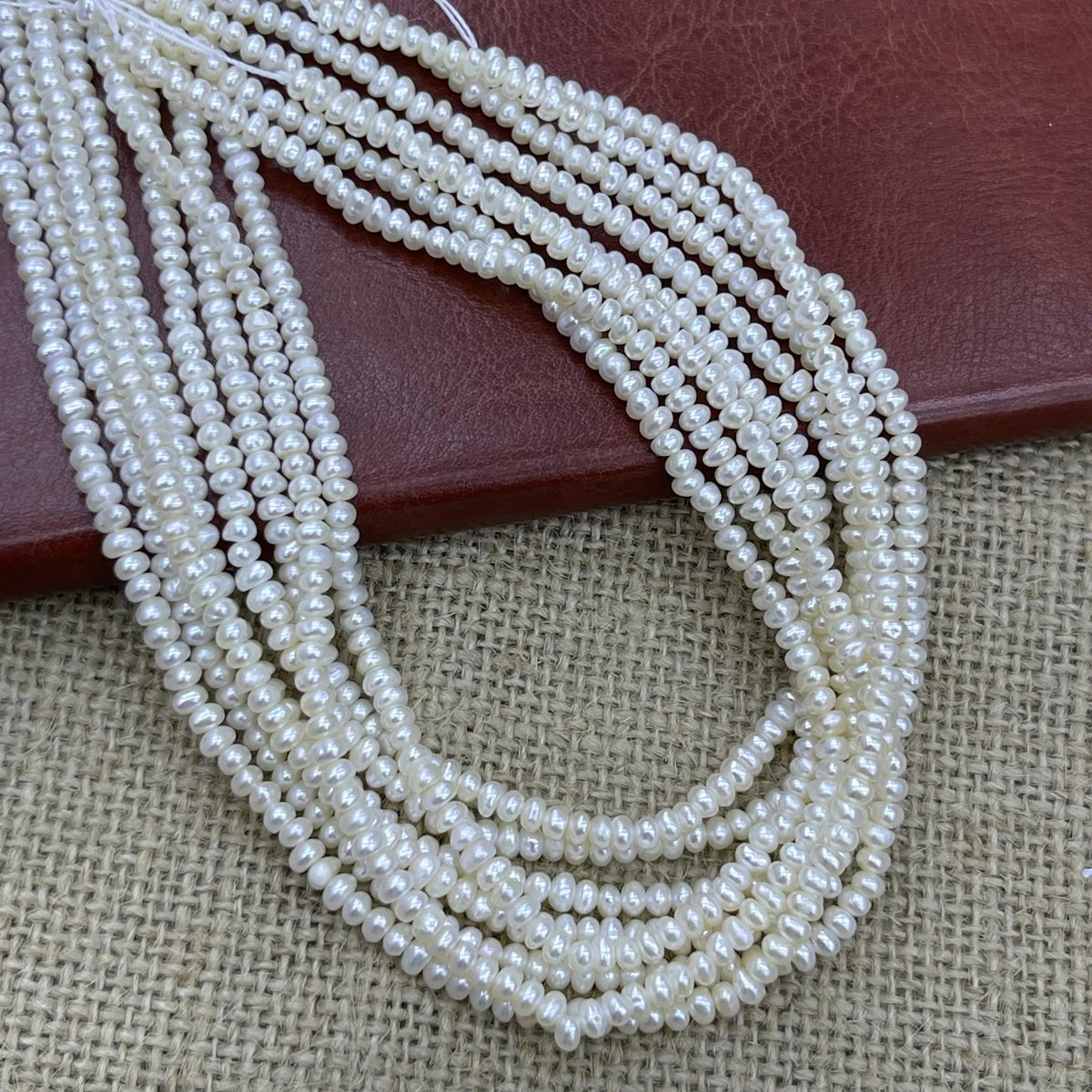 

AA 3-3.5mm Bread-shaped High-quality Natural Freshwater Pearl Spacer Beads for Jewelry Making DIY Necklace Bracelet Accessories