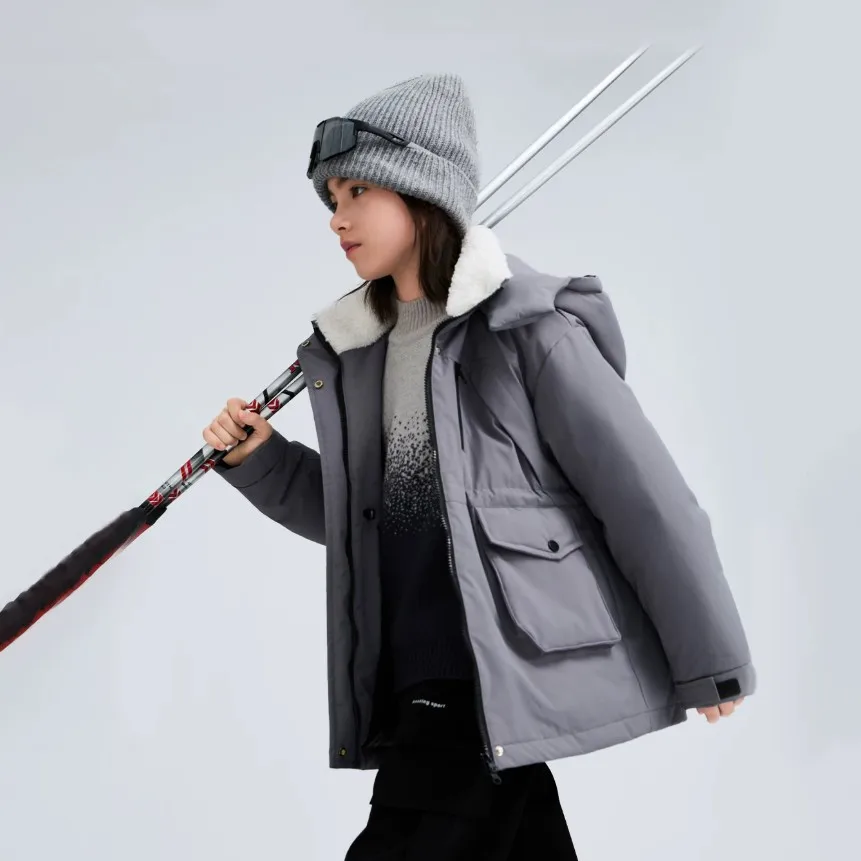 Mädchen-Skijacke mit Kapuze, Winterparka, dick, warm, wasserdicht, Kinder-Schneejacke, winddicht, Outdoor-Skijacke für Kinder von 5-14 Jahren, A5120 – Detail 5