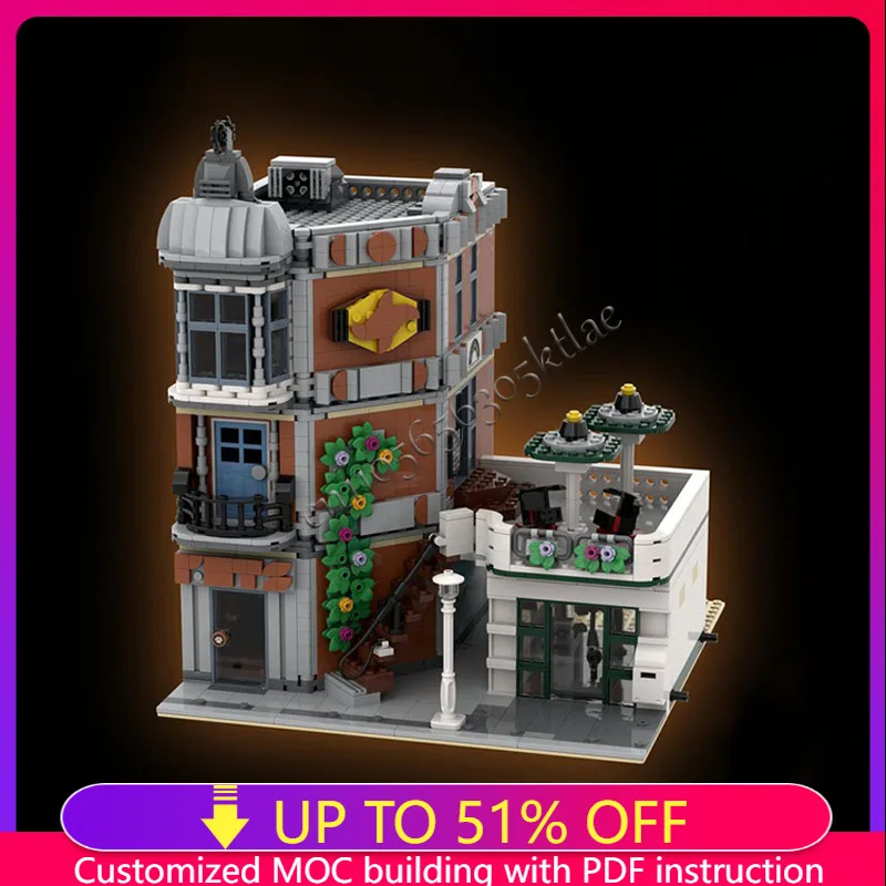 

Hot Sale 2107 Parts Truck Bar Pet Shop Corner Garage Alternative Creative Building Educational DIY Toys Set For Children Gift