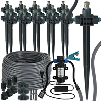 KESLA Garden 5-30M 4/6mm Misting Cooling System Atomization Sprayer 60W Self-priming Pump for 1/4 Irrigation Watering Patio Lawn
