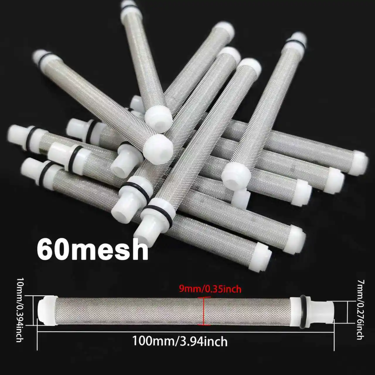 Airless Spray Tip Kit 515 517 521 525 with 30 60 Mesh Filters, Reversible Paint Sprayer Nozzle Set for Interior Exterior Paint view 6