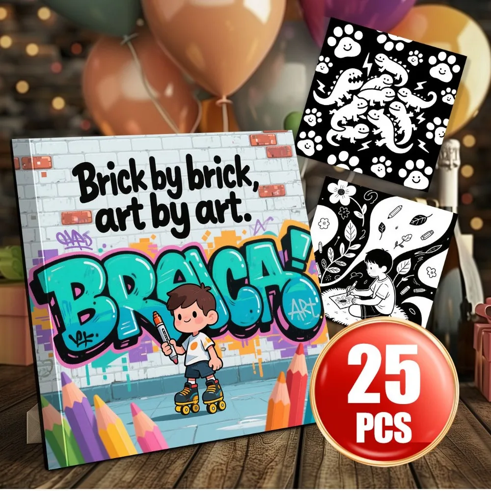 Street Graffiti Cartoon Creative Coloring Book Campus Handicraft Colorful Street Scenes Art Practice Smooth Surface
