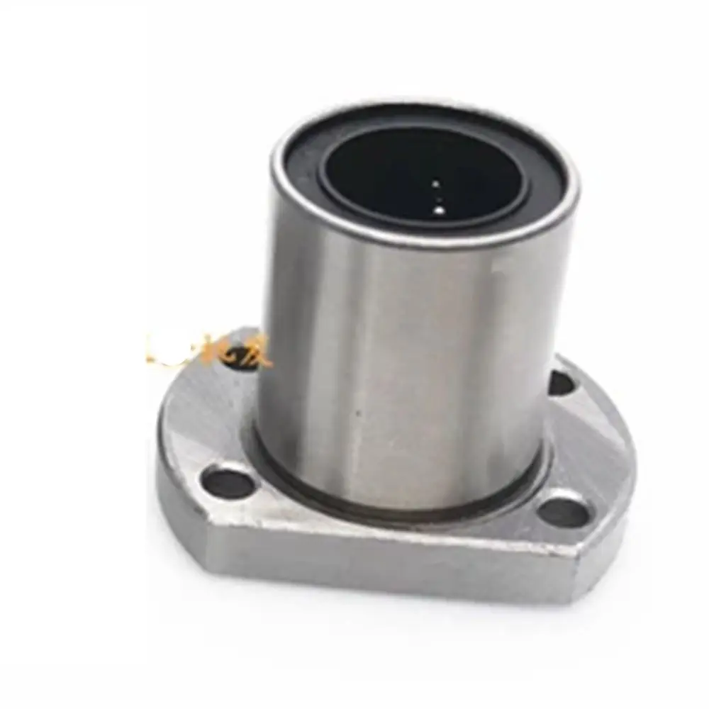 LMH35UU 52mm Outer Dia Oval Flange Mount Linear Motion Ball Bearing Silver Tone