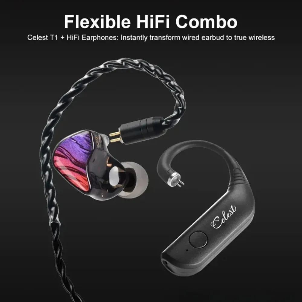 Celest T1 Ear Hook Earphone V5.3 Wireless Bluetooth Headphones Waterproof Headset Cable TWS Headset For Hifi Music Calling IEMs