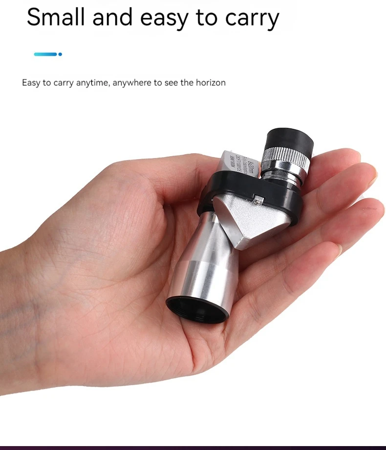Mini Optical Telescope Corner Single Tube Telescope 8X20 Outdoor High-Definition and High Magnification 8 times