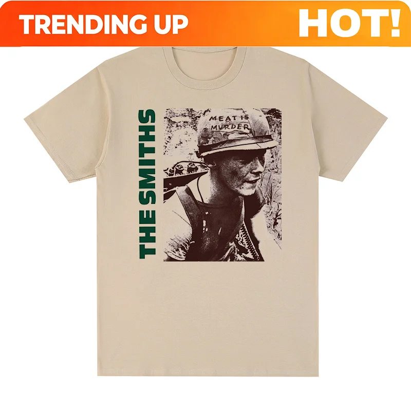 The Smiths Meat Is Murder Morrissey Marr 1985 Punk Rock Band vintage T-shirt Cotton Men T shirt New TEE TSHIRT Womens Tops