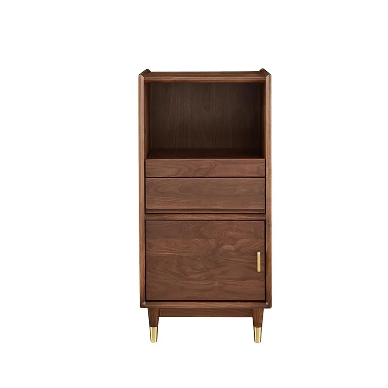 

Nordic solid wood TV side cabinet, modern simple living room chest cabinet, vertical cabinet bedroom light luxury locker