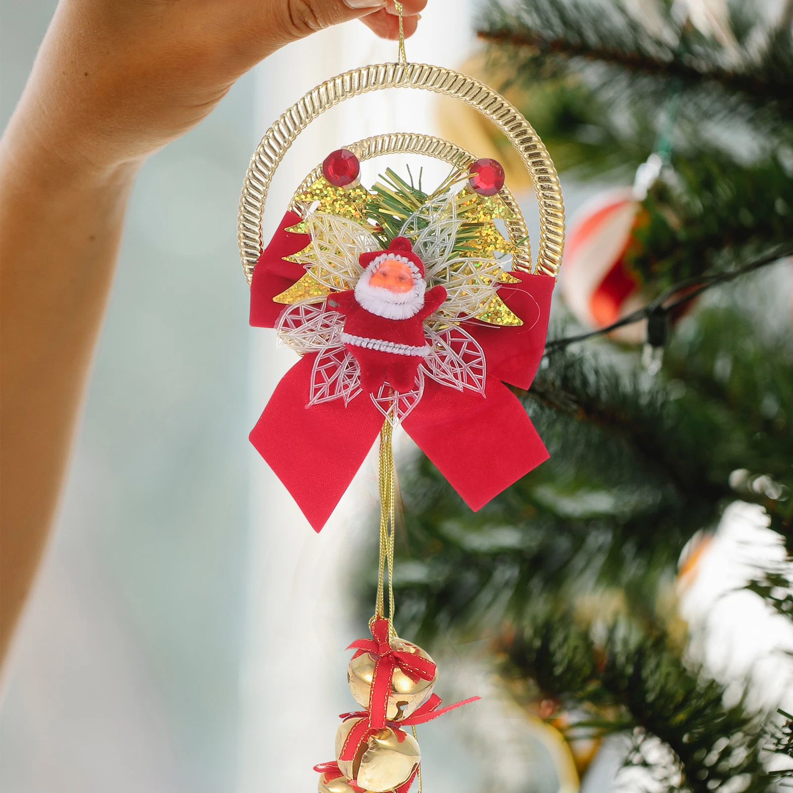 

2 Pcs Christmas Tree Decoration Pendant Charms Ornament Decorations Xmas Ornaments Plastic Decorative Pendants Bell