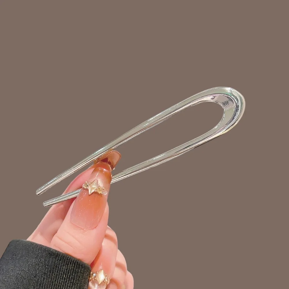 Alloy Minimalist U-shaped Hairpin Women Versatile Style Magical Tool Styling Bun Head Popular Internet Celebrity Hair Accessory view 4