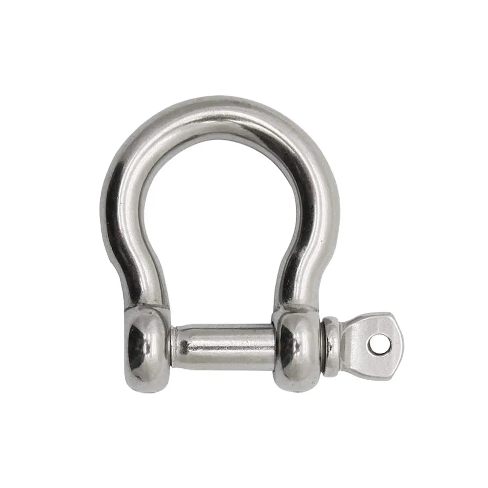 304 Stainless Steel Bow Shackle Heavy Duty Shackles Boat Rigging Clevis Anchor Shackle Sailing Marine Hardware M4/M5/M6/M8/M10