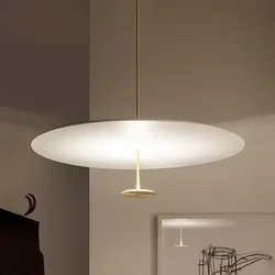 Lampe Suspendue Minimaliste en Or et Noir, Luminaire Décoratif d'Nik, Idéal pour un Salon