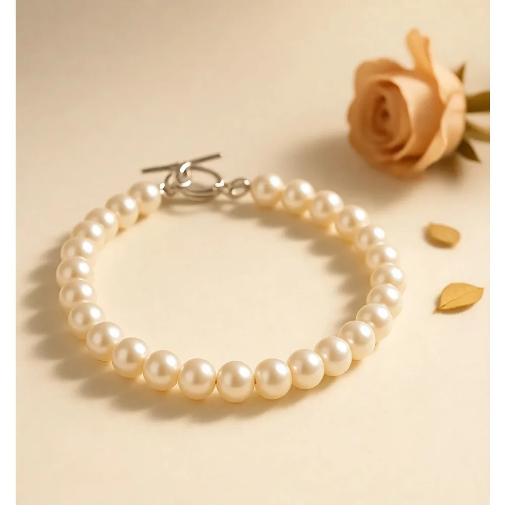 

Браслет из серебра 925 пробы с пресноводным культивированным жемчугом, подарок для неё