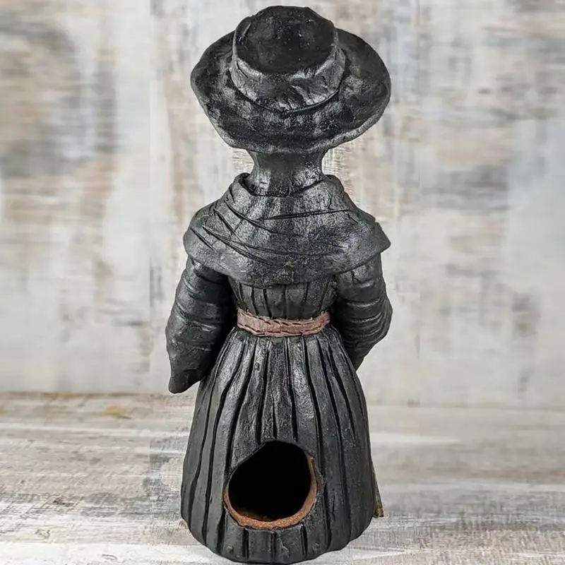 Crow Incense Burner Halloween Crow Incense Burner Resin Sorcery Home Decor Desktop Ornament Handmade Cone Burner Figurine