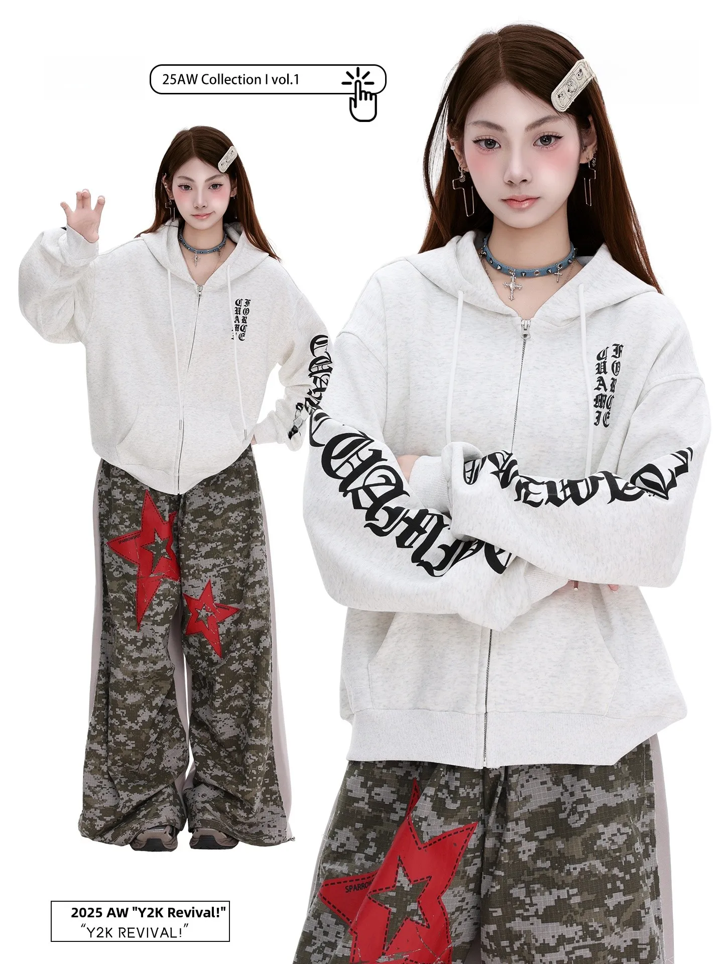 

Женская толстовка с капюшоном и молнией в готическом стиле PBB, повседневная свободная укороченная куртка с длинными рукавами в уличном стиле