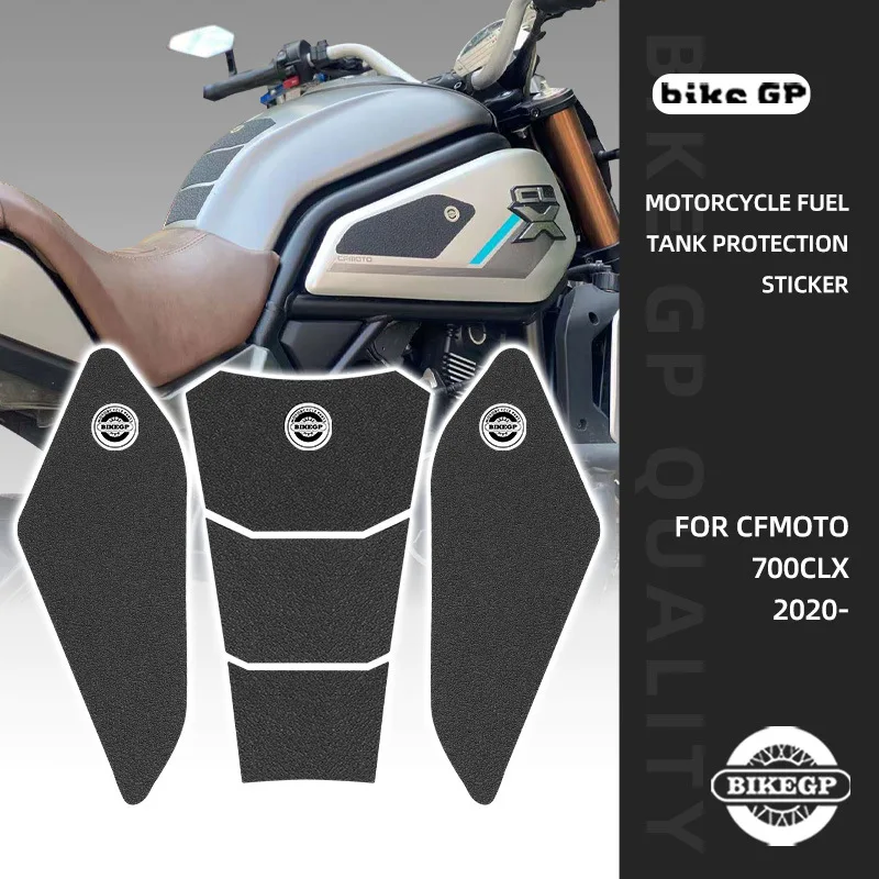

For CFMOTO 700CLX Motorcycle Anti-Slip Fuel Tank Fishbone Sticker Side Knee Grip Pad Protector Tank Decal