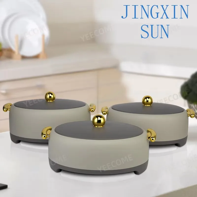 Capacity 2L 2.5L 3L  Food Warmer Keeping Hot Luxury Food Warmer Set  Oval Hot Pot Food Warmer Set