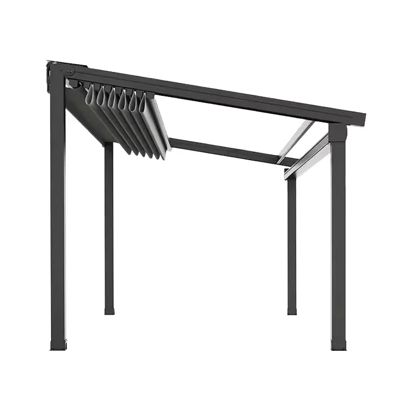 for Customized Sunshade Rainproof Pergola Sliding Porch Awning Folding Patio Cover Roof System Automatic Telescopic Pergola