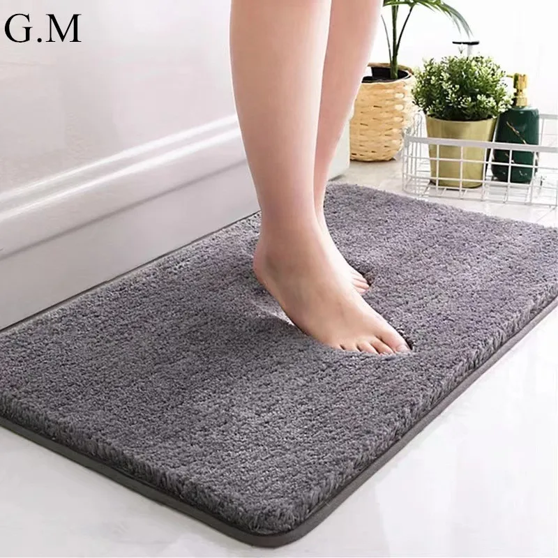 

Premium Thickened Super Soft Bathtub Rug Plush Absorbent Non-slip Bathroom Floor Mat Fade Resistant Comfortable Carpet Doormat