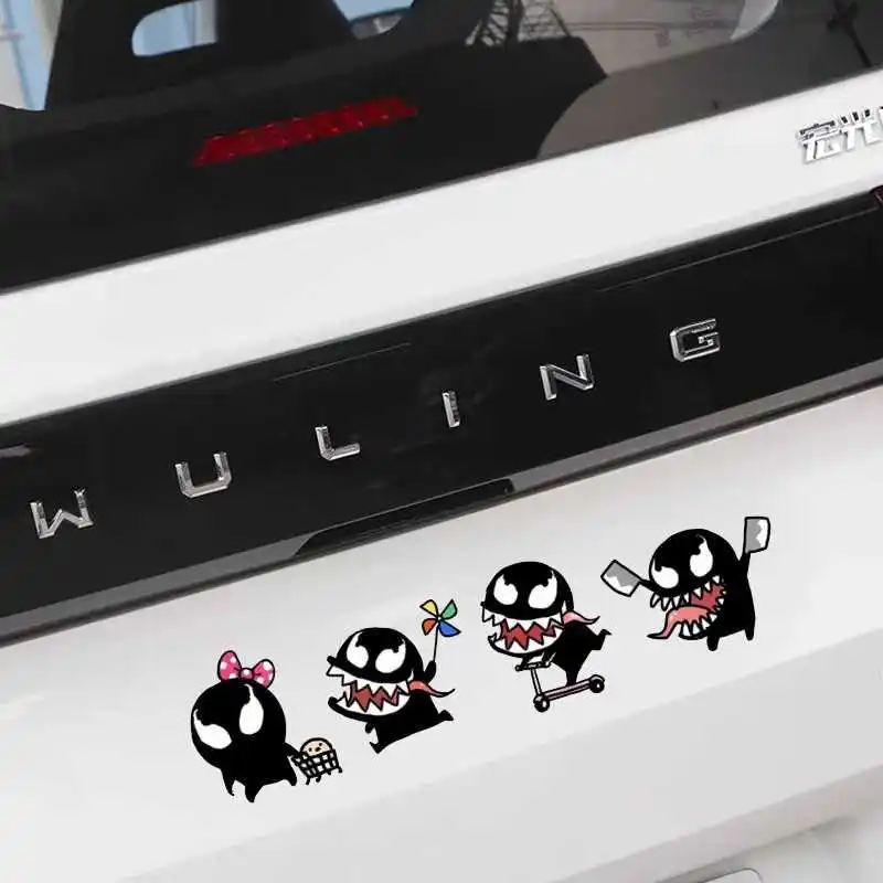 جديد مارفل فينوم أنيمي الأجهزة الطرفية الإبداعية شخصية الكرتون مضحك ملصقات السيارات DIY بها بنفسك مقاوم للماء خدش ملصقات الزخرفية #3