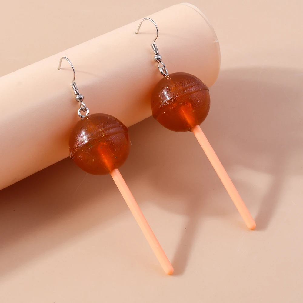 Aihua 30 Farben süße süße Lutscher-Ohrringe aus Kunstharz für Frauen, lustige Simulation, Lebensmittel, Süßigkeiten, Lutscher-Ohrringe, Schmuck, Geschenke – Detail 25