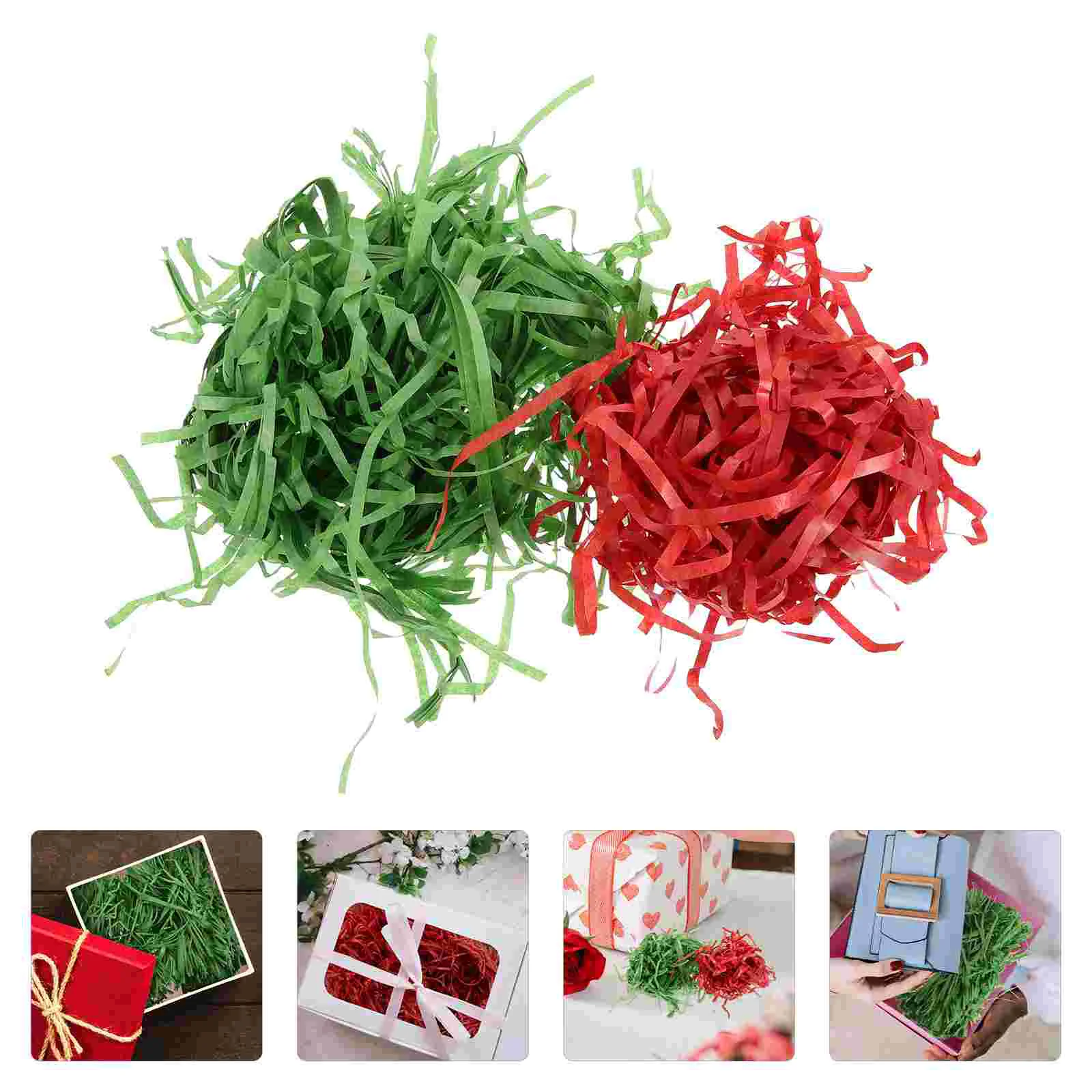 2 Packs Christmas Shredded Paper Gift Fillers Basket Fillings Shredding Packaging Stuffing Shreds Packing