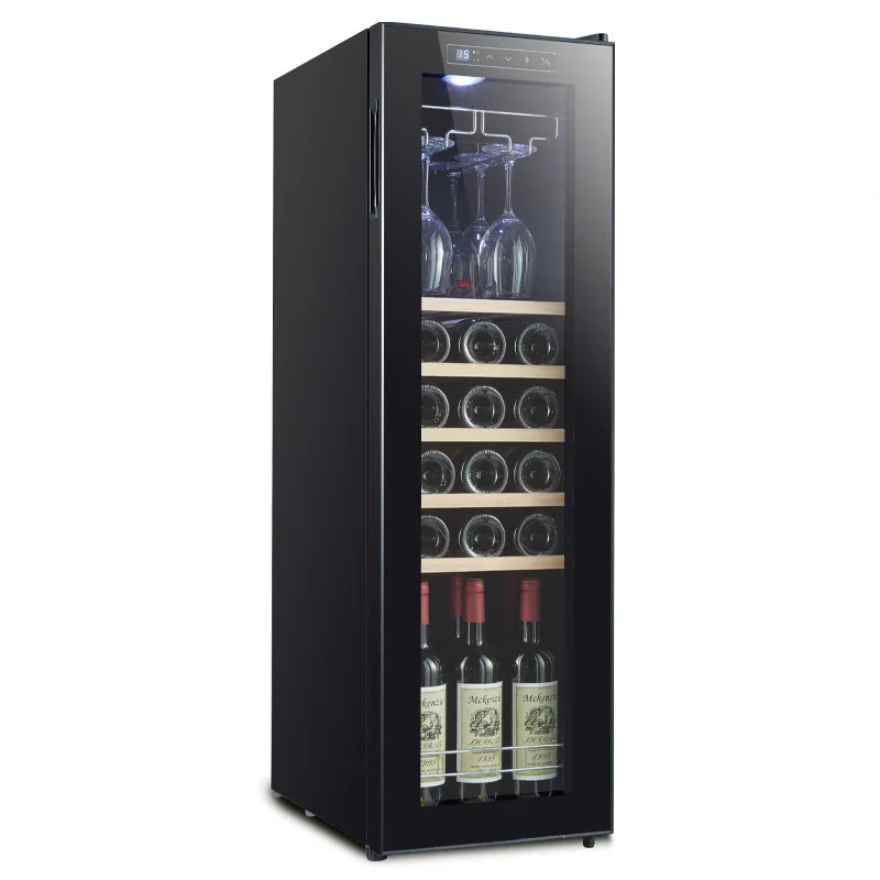 Armário de vinho com compressor Pequeno armário de vinho doméstico refrigerado a ar sem gelo Refrigeração vermelha