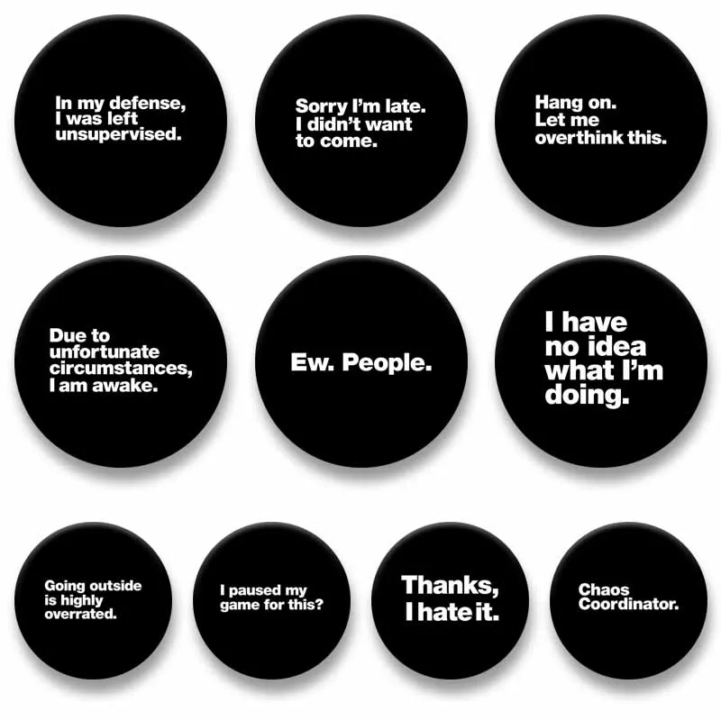 

Hang on Let Me Overthink This Pins Creative Funny Sayings Button Brooch Badge Daily Fashion Decoration Jewelry Gift for Friends