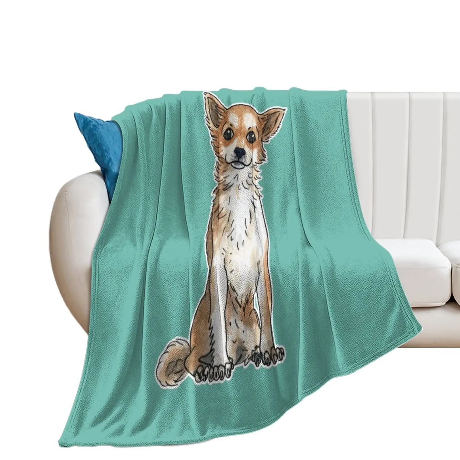 Long hair chihuahua Throw Blanket Sleeping Bag Thin Blankets For Bed Beach Blankets