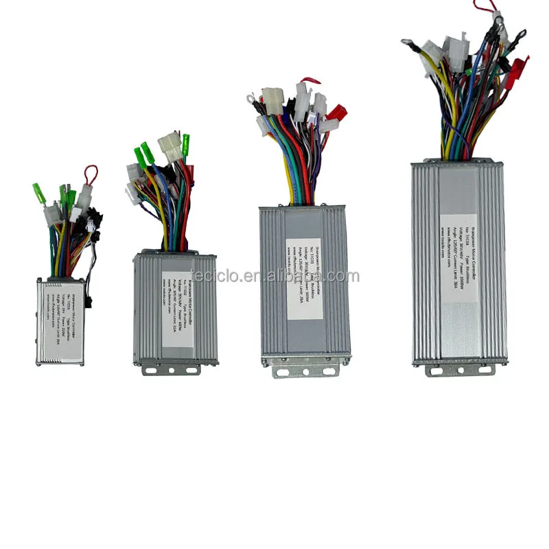 DC Brushless Motor Controller Kit 36V 48V 400W-1000W BLDC Controller Twist Throttle With Display Brake Handle Reverse Burron Set