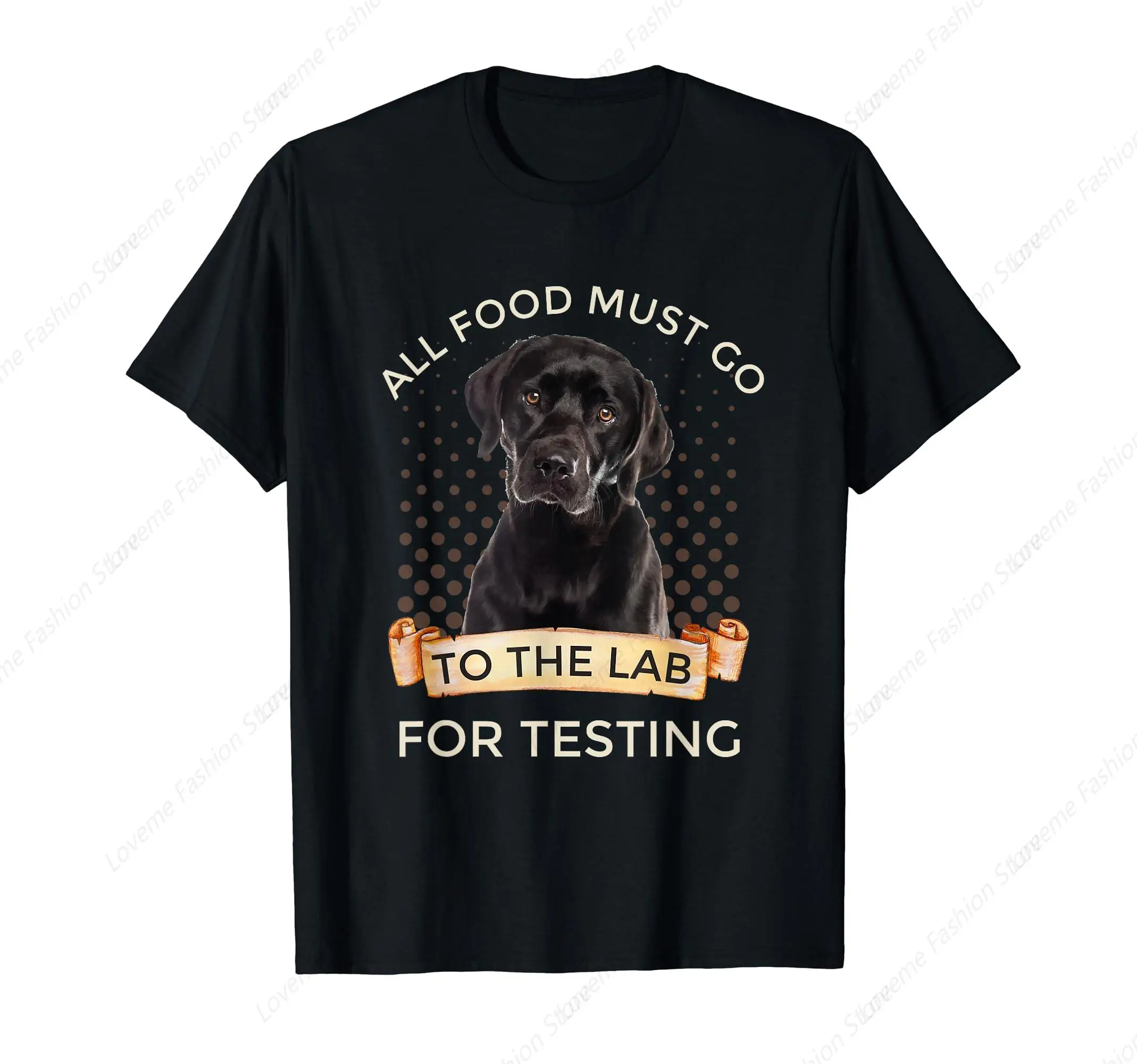 All Food Must Go To The Lab For Testing T-Shirt Summer Men's T-shirt Short Sleeved T-Shirt Streetwear Casual Fashion Men Tops