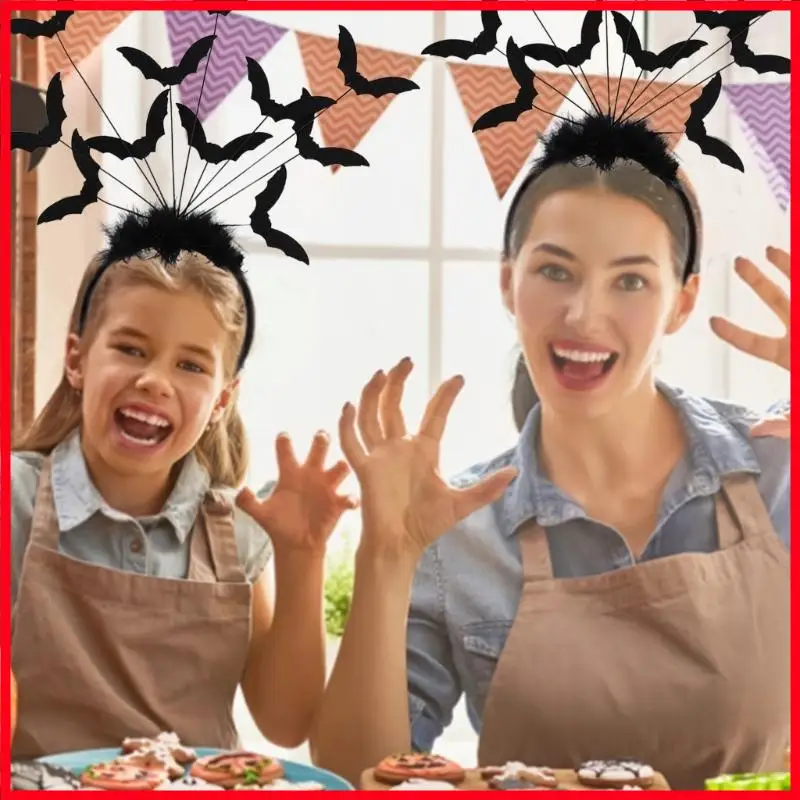 F3MF Spooky Spiders/Bat Hairband Carnivials Teen Play Play Bead Tead Tehult