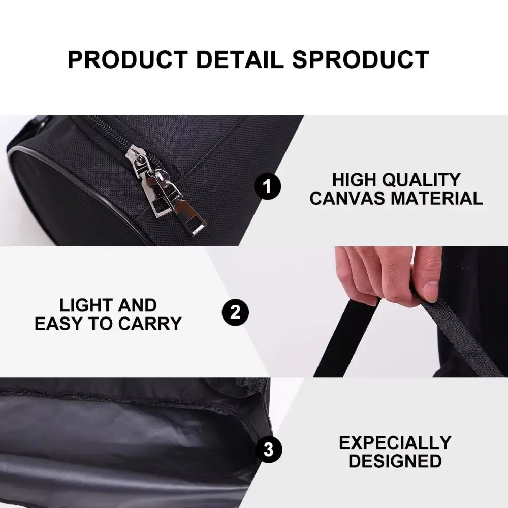 

Portable Waterproof Yoga Bag Canvas Rustproof Shoulder Bag Full Zip Storage Bag Yoga Mat Carrier Bag Exercise