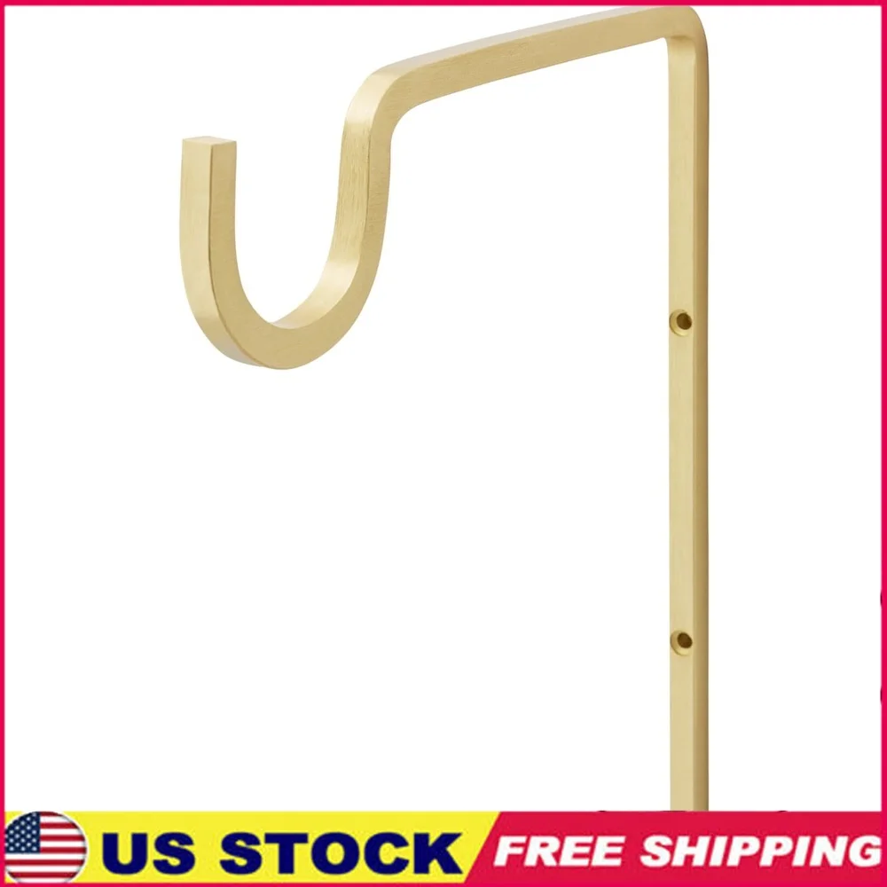 

9 Inch Extended Wall Hook Brushed Gold Rustproof Easy Installation Supports 27.5 lbs Interior and Covered Exterior Use