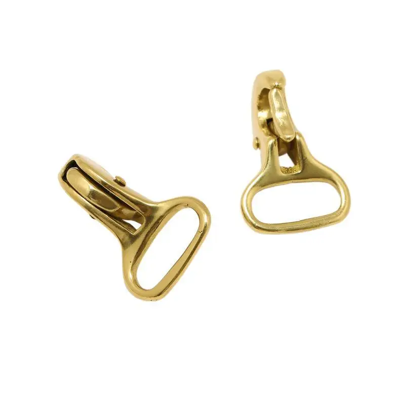 Solid Brass Snap Hook Trigger Clip Clasp Eagle Mouth Shape Fixed Eye For Leather Craft Bag Strap Belt Webbing Rope Leashes