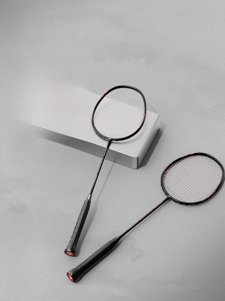 peak-badminton-racket-professional-carbon-fiber-ultra-light-unisex-student-single-double-set-lightweight-composite-material