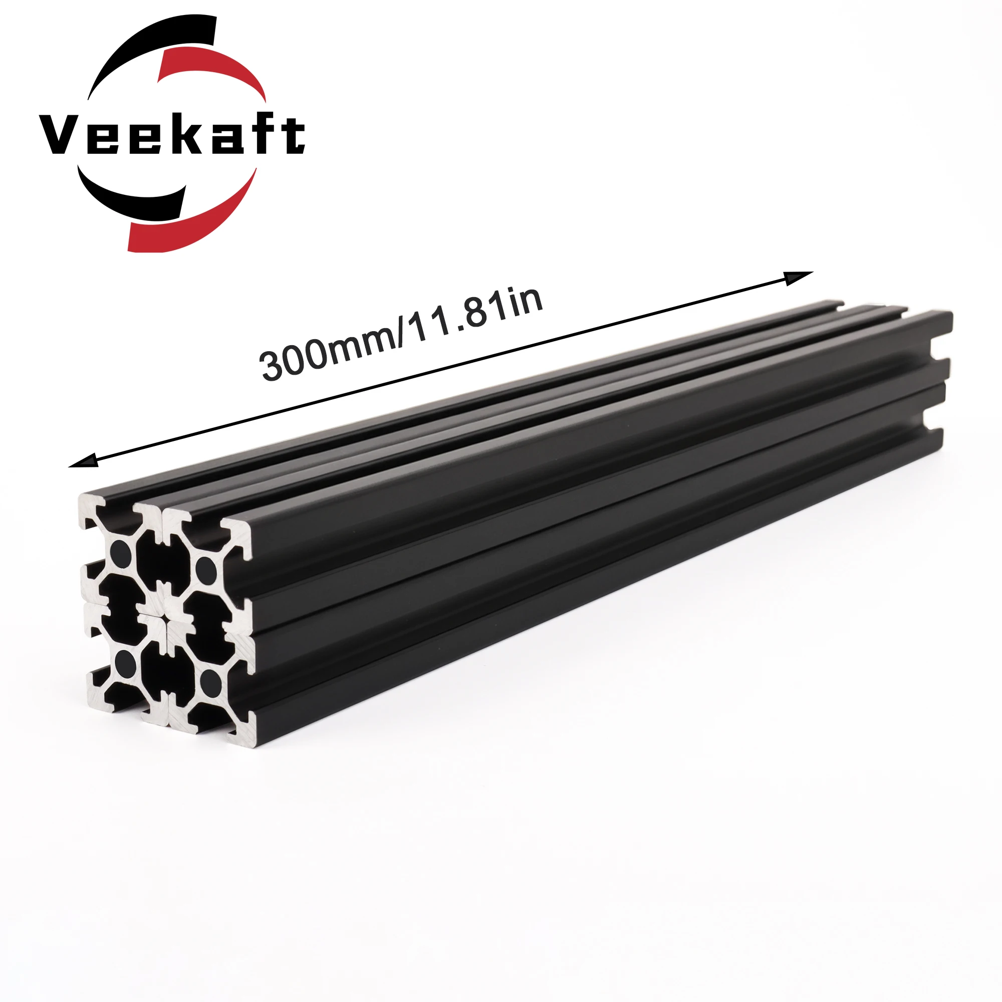 

Veekaft 4PCS 2020 T Slot European Standard Aluminum Profile Anodized Silver Linear Rail for CNC 3D Printer DIY