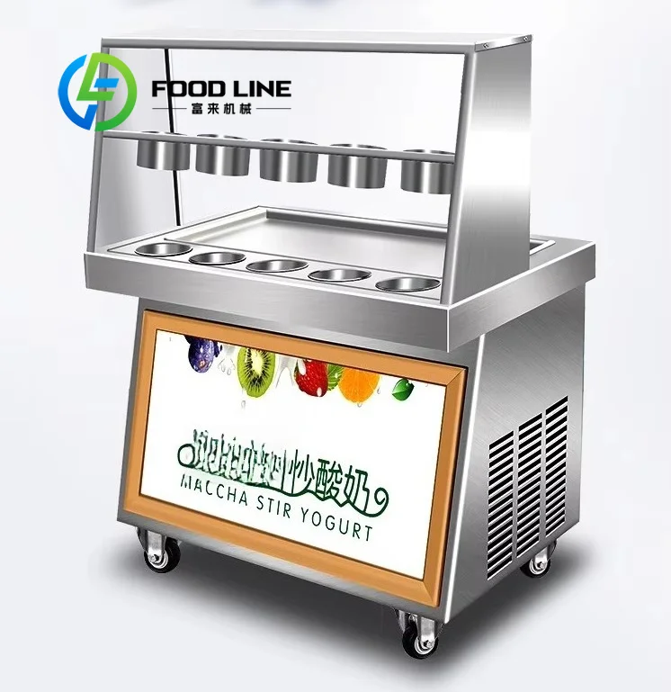 Snack Bar Dedicated Thai Ice Cream Roll Machine Fashion Appearance Match Dessert Store Casual Dining Business Style
