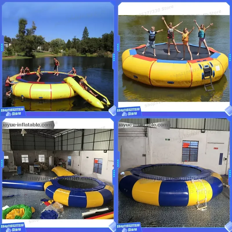 Factory Price Round Water Trampoline Inflatable Water Trampoline Jumping Sport Game for Sales