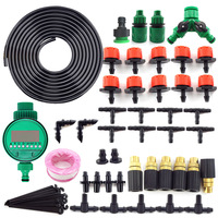 50M Micro Drip Irrigation Gardening self Watering timer set fog mist Cooling System home tools plant Automatic Kits Spray Yard