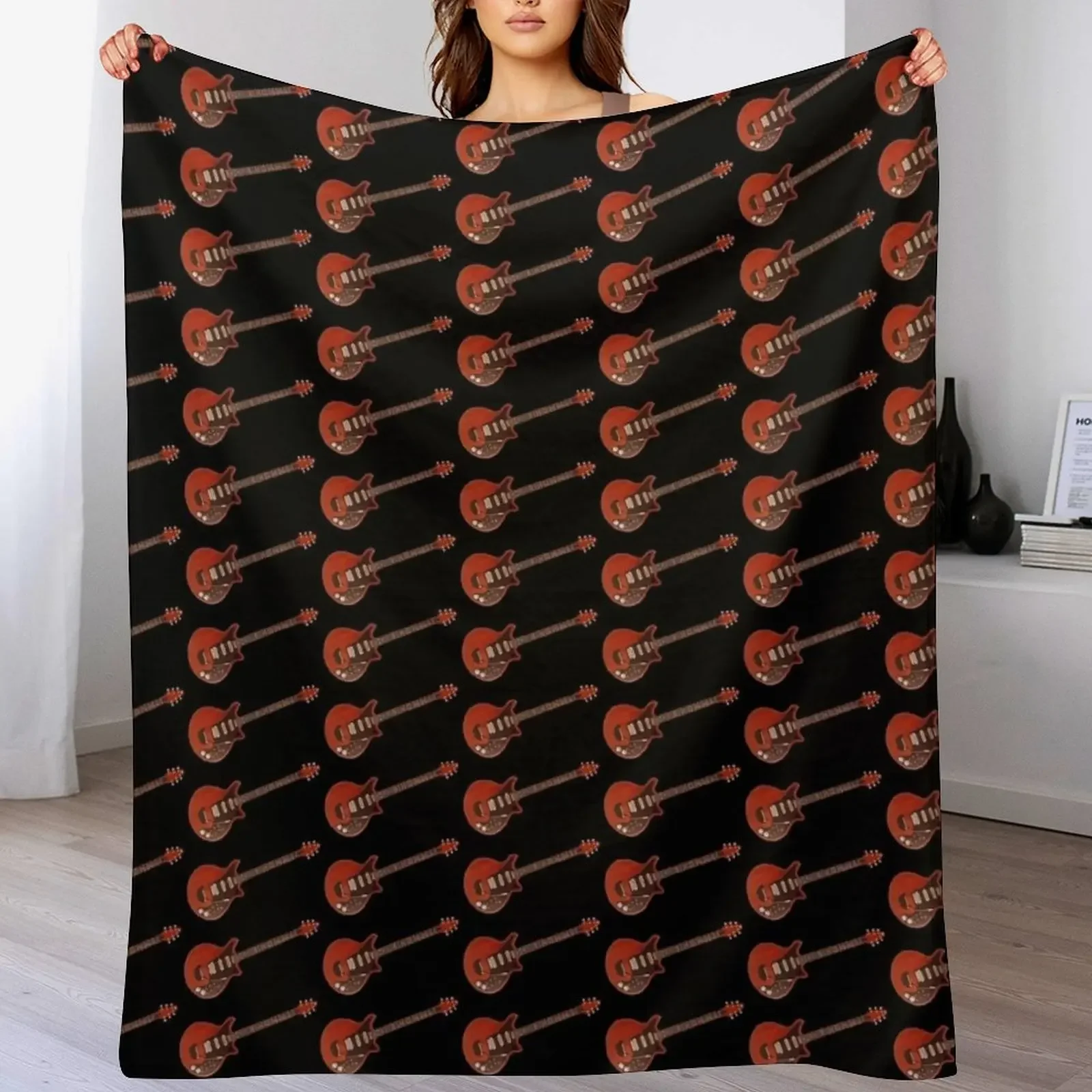 Guitarra de Brian May (Especial Rojo) - Manta Queen Plaid en el sofá Fundas de cama Camas de invierno Mantas grandes y suaves
