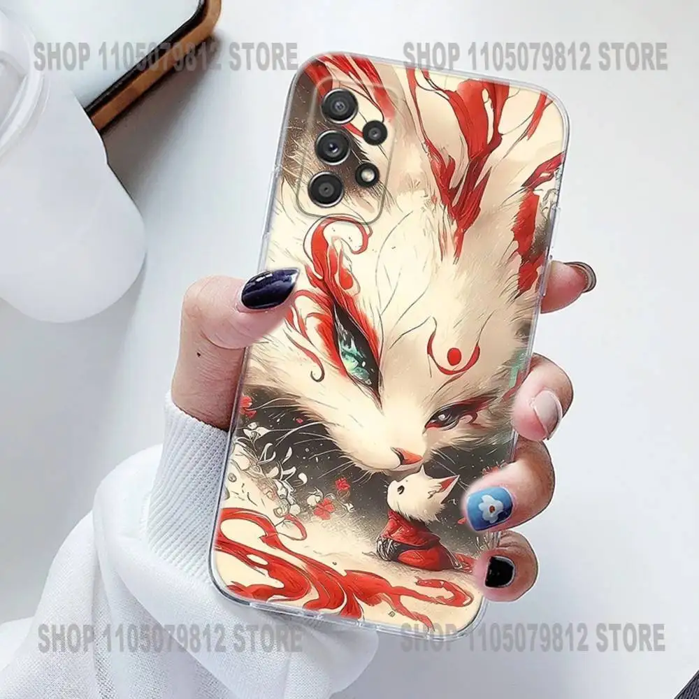 حافظة هاتف كارتون فوكس من السيليكون لهاتف سامسونج S30,23,21,22,20 FE lite,S10,9,PIus Note20 Ultra Soft Transparent #6