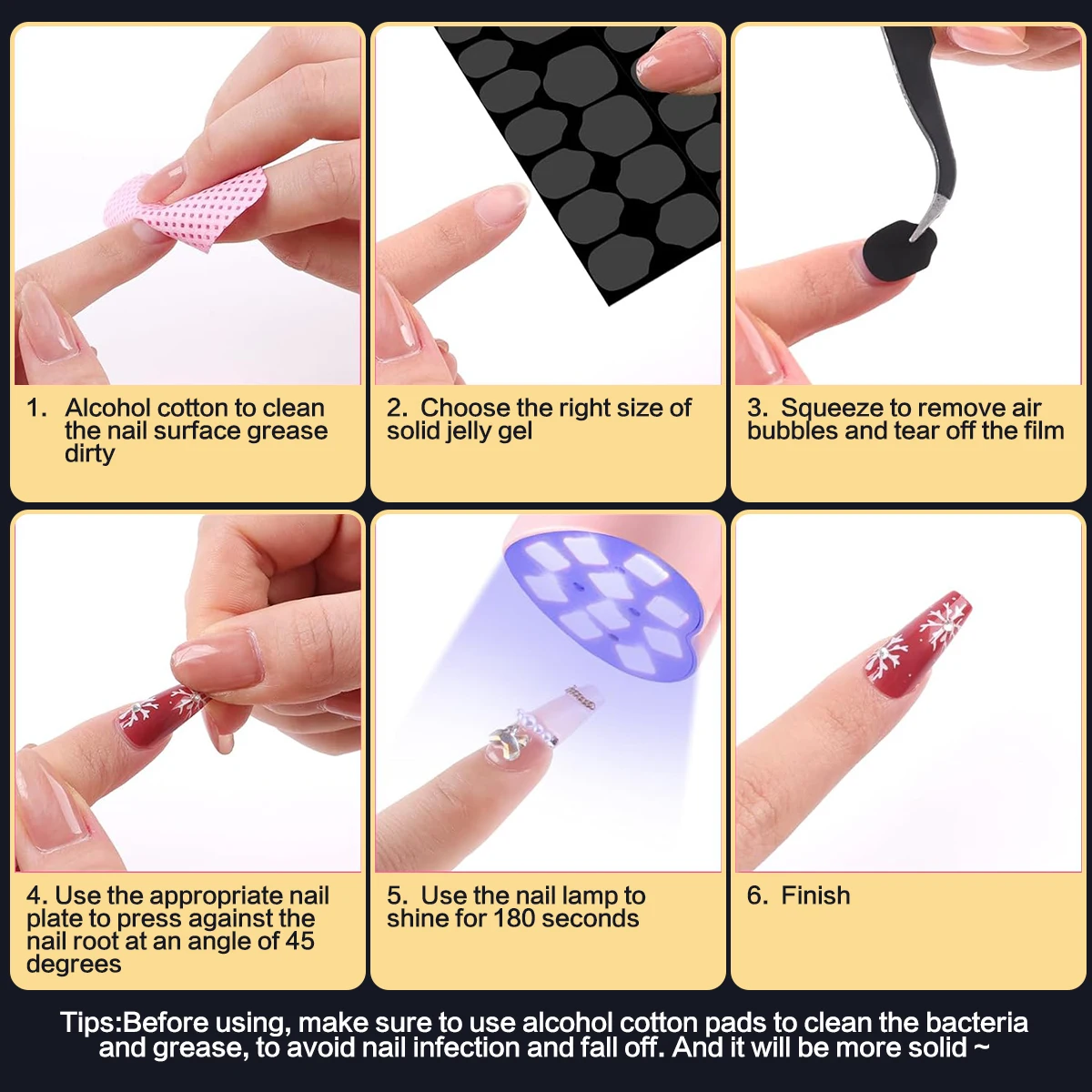 غراء أظافر جيلي بالأشعة فوق البنفسجية من BRIDGESOUND: ملصقات 480/360/240/120 (20/15/10/5 ورقة)، غلاف معالجة مطور بالفيلم الأسود 16X، جوانب قوية #6