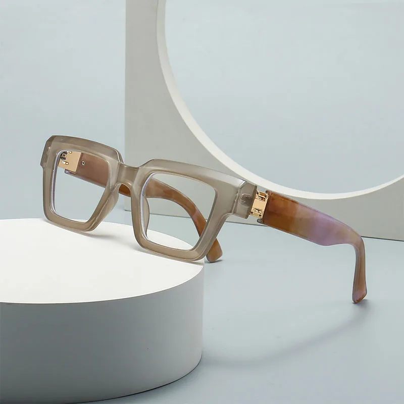 Fashion Square Dicken Rahmen Lesebrille Frauen Blau Licht Blockieren Presbyopie Brillen Für Männer Komfortable Computer Gläser – Detail 5